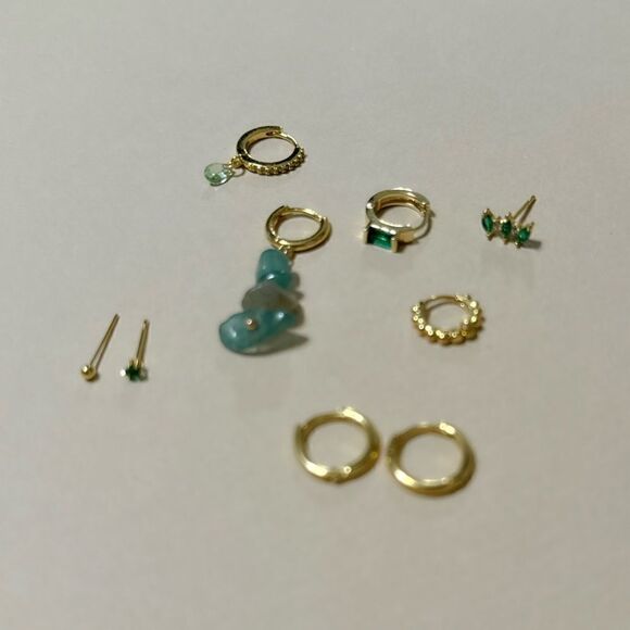 Boho stone drop earrings N652 - Picture 3 of 4